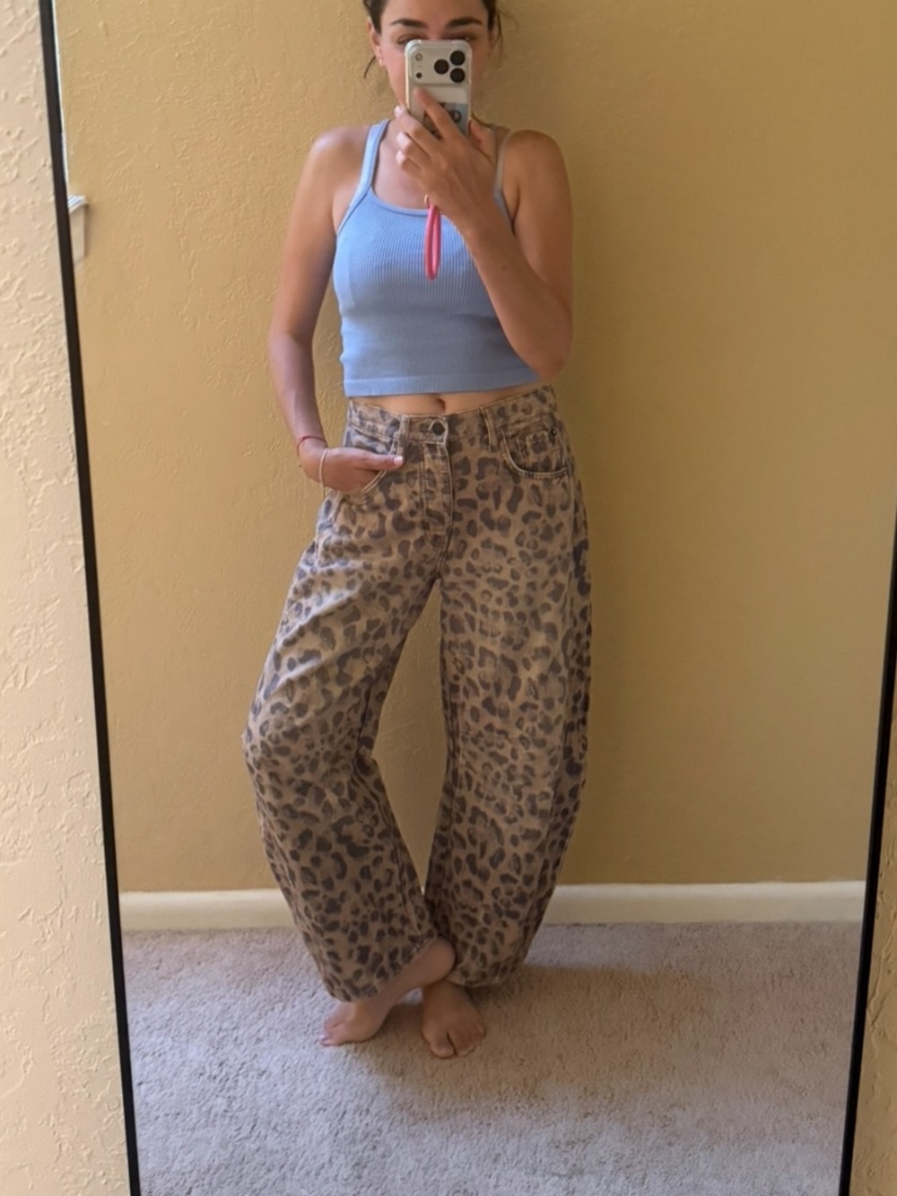 We The Free Leopard Print High-Waist Jeans - Picture 2 of 5